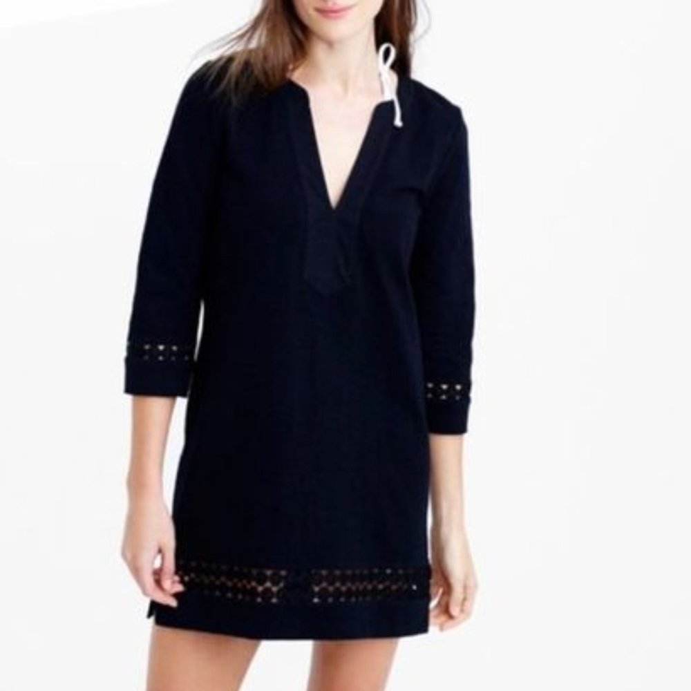 3/4 sleeve black tunic